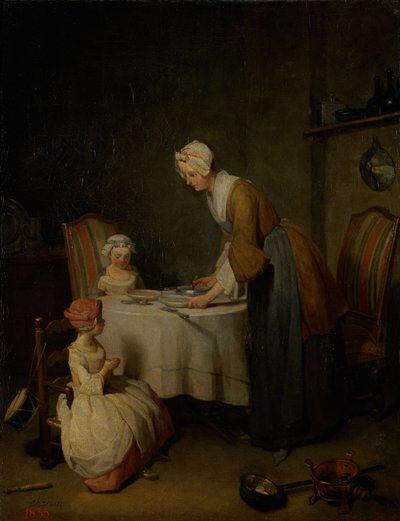 Grace Before the Meal, 1744 by Jean Baptiste Simeon Chardin